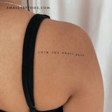 Typewriter Font This Too Shall Pass Temporary Tattoo (Set of 3)