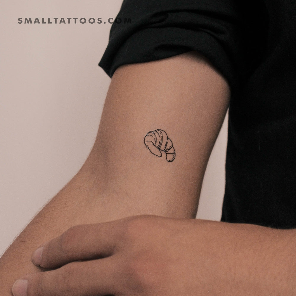 Tatuaje temporal de croissant (juego de 3)
