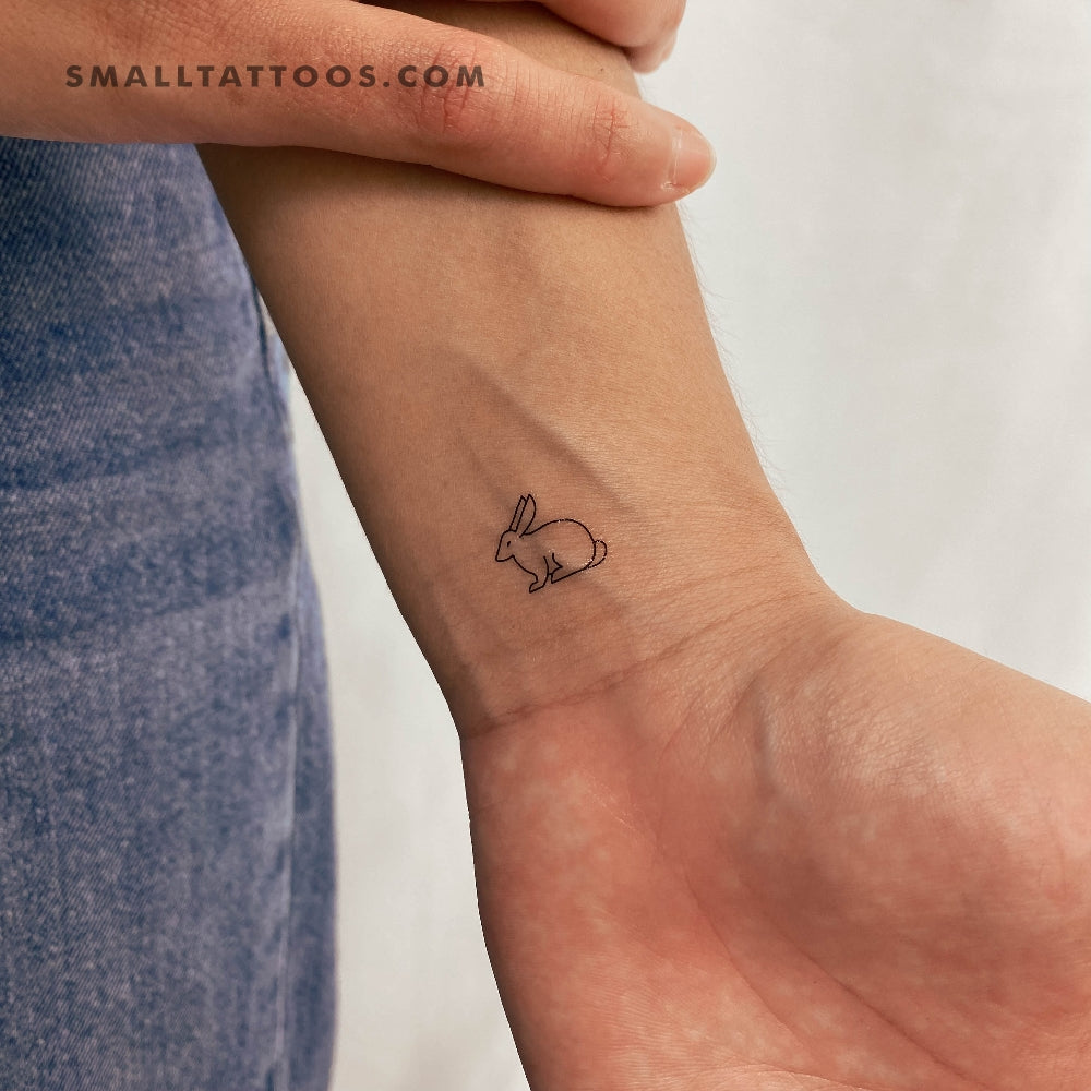 Tatuaje temporal de conejo (juego de 3)