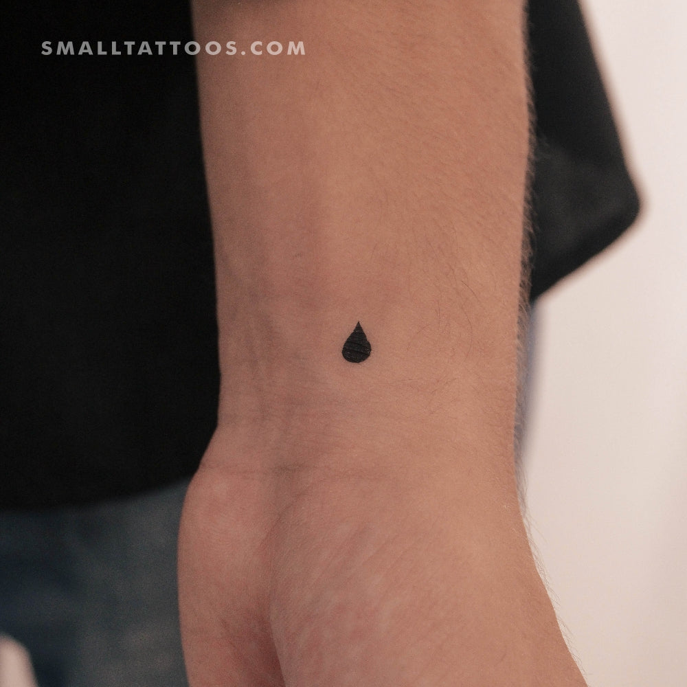 Tatuaje temporal de gota de agua (juego de 3)