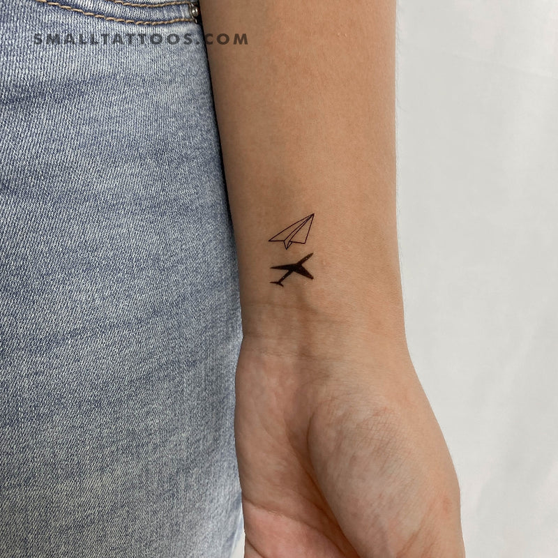 Paper Plane Semi-Permanent Tattoo. Lasts 1-2 weeks. Painless and easy to  apply. Organic ink. Browse more or create your own. | Inkbox™ |  Semi-Permanent Tattoos