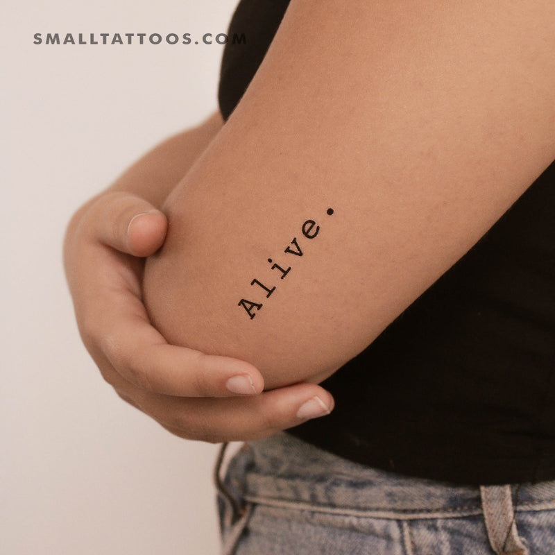 'Alive.' Temporary Tattoo (Set of 3)
