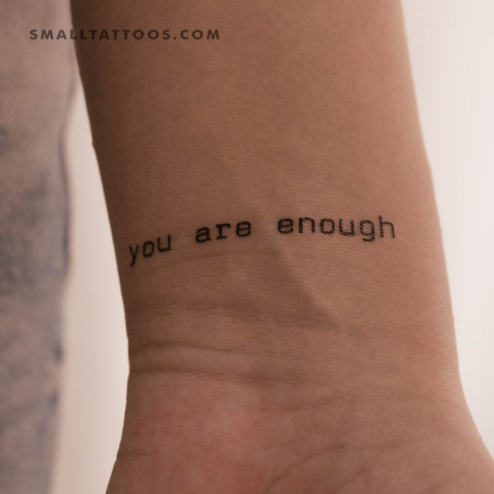 Tatuaje temporal "Eres suficiente" (juego de 3)