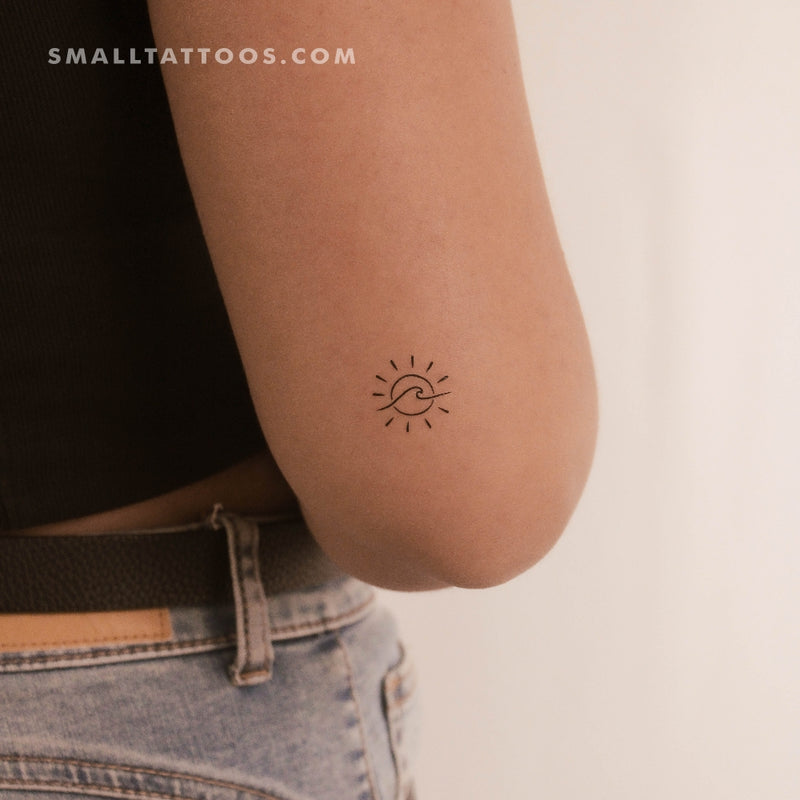 Minimalist Sun And Moon Temporary Tattoo - Set of 3 – Tatteco