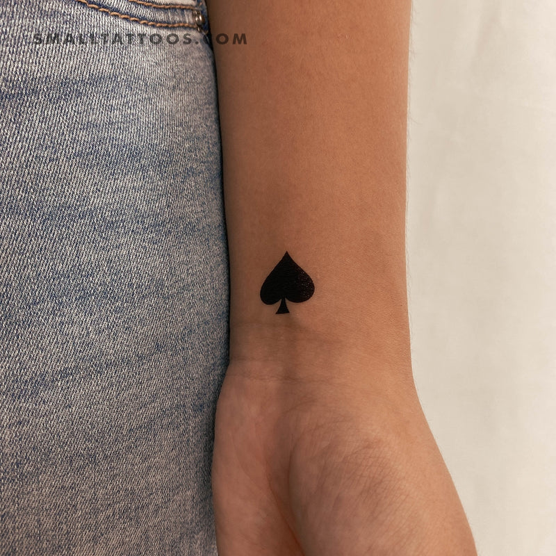 Spades Suit Temporary Tattoo (Set of 3)