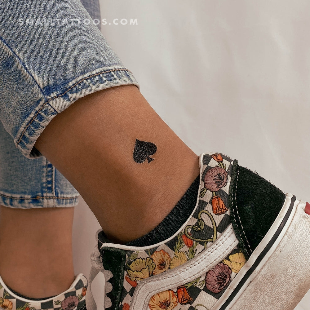 Spades Suit Temporary Tattoo (Set of 3)