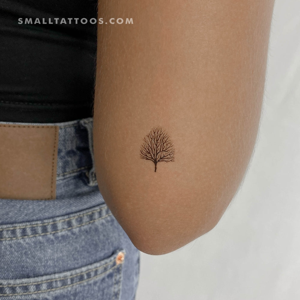 Tatuaje temporal de árbol pequeño sin hojas (juego de 3)