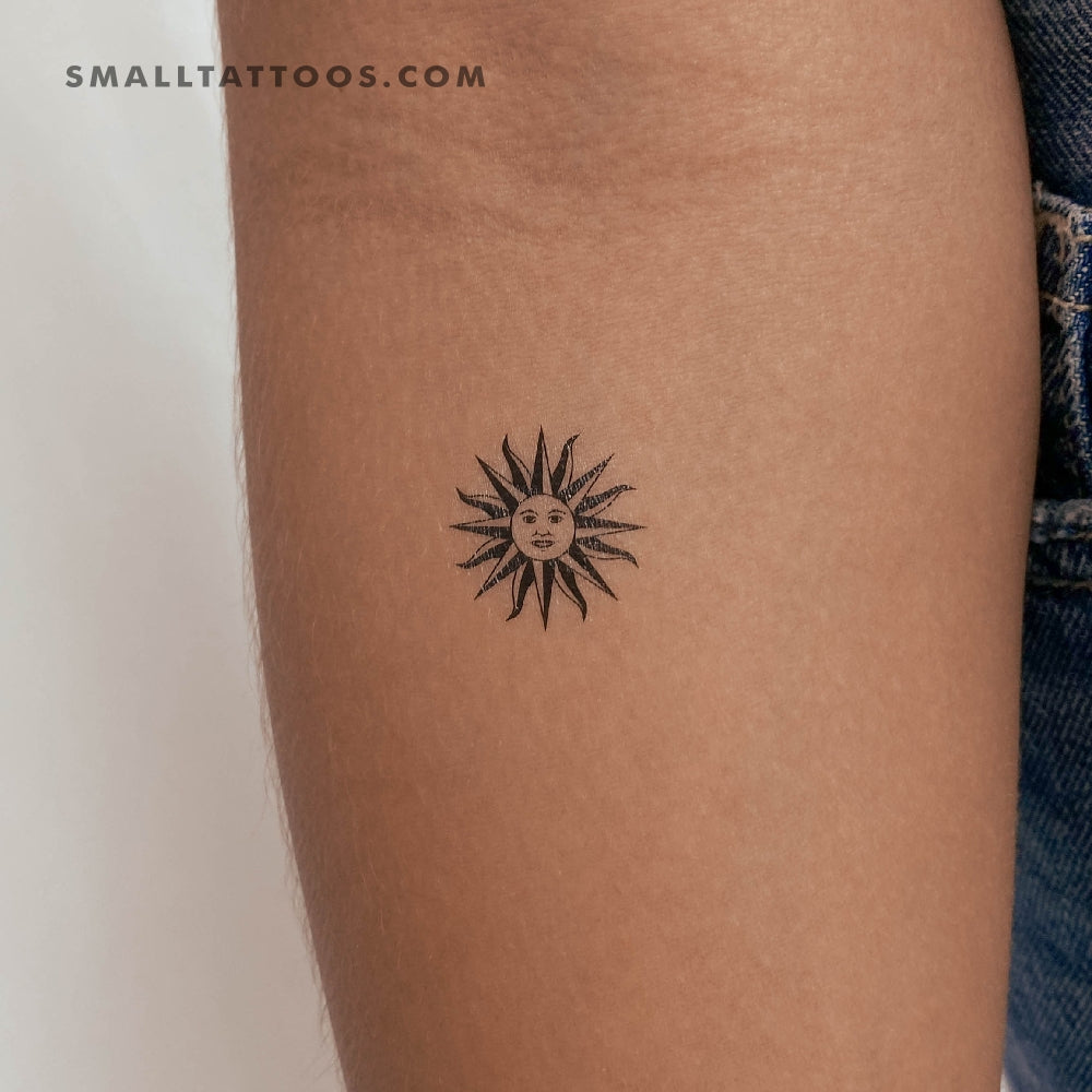 Tatuaje Temporal Sol De Mayo Uruguay - Juego de 3