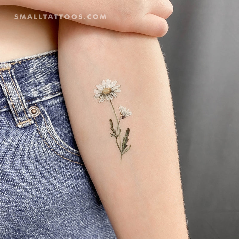 Daisy Temporary Tattoo By Lena Fedchenko (Set of 3) – Small Tattoos