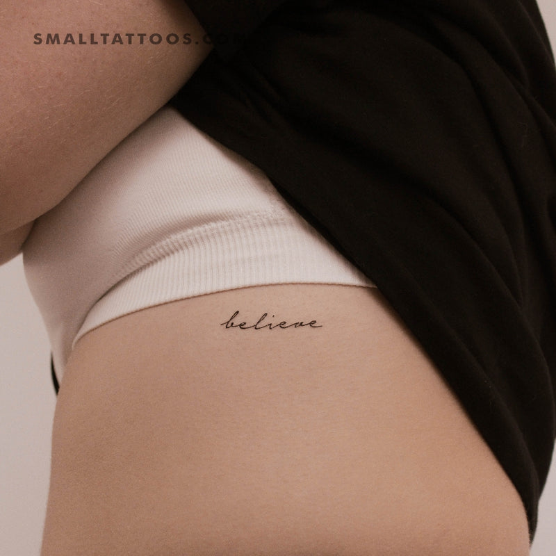 Ashley Tisdale Quote: “The 'believe' tattoo is because my mom always told  me to believe.”