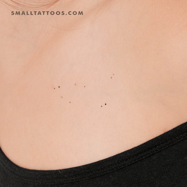 Minimalist Capricornus Constellation Temporary Tattoo (Set of 3)