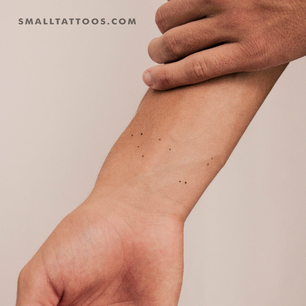 Minimalist Capricornus Constellation Temporary Tattoo (Set of 3)
