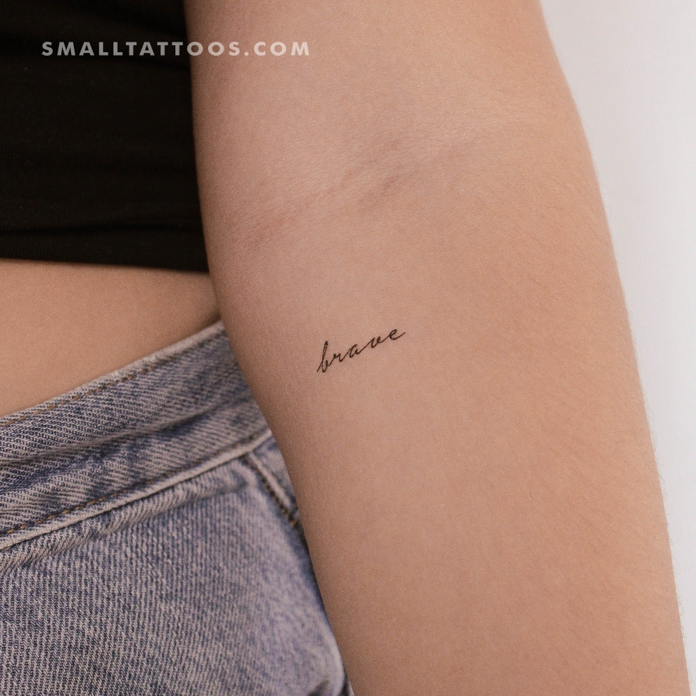 Tatuaje temporal "Valiente" (juego de 3)