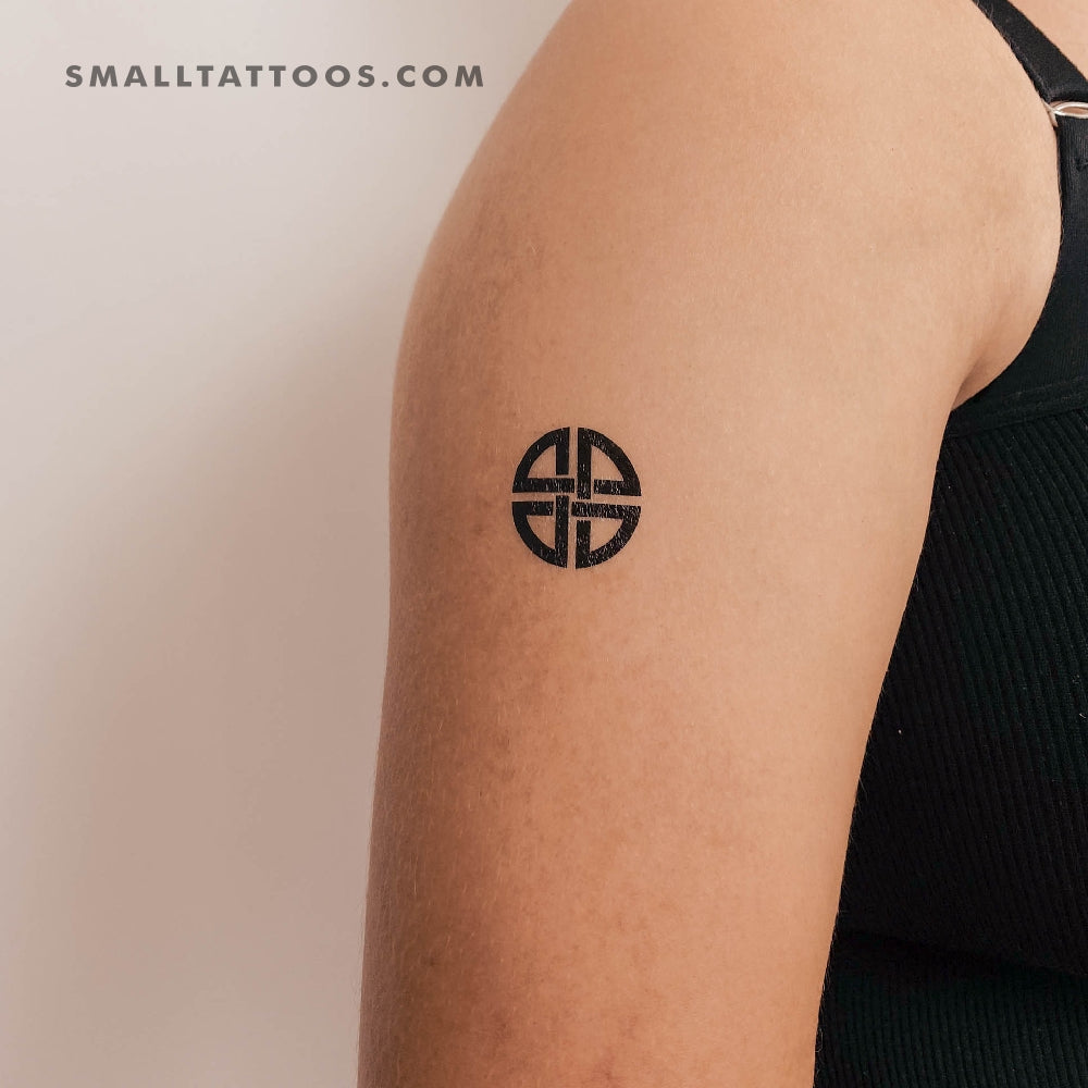 Celtic Shield Knot Temporary Tattoo - Set of 3
