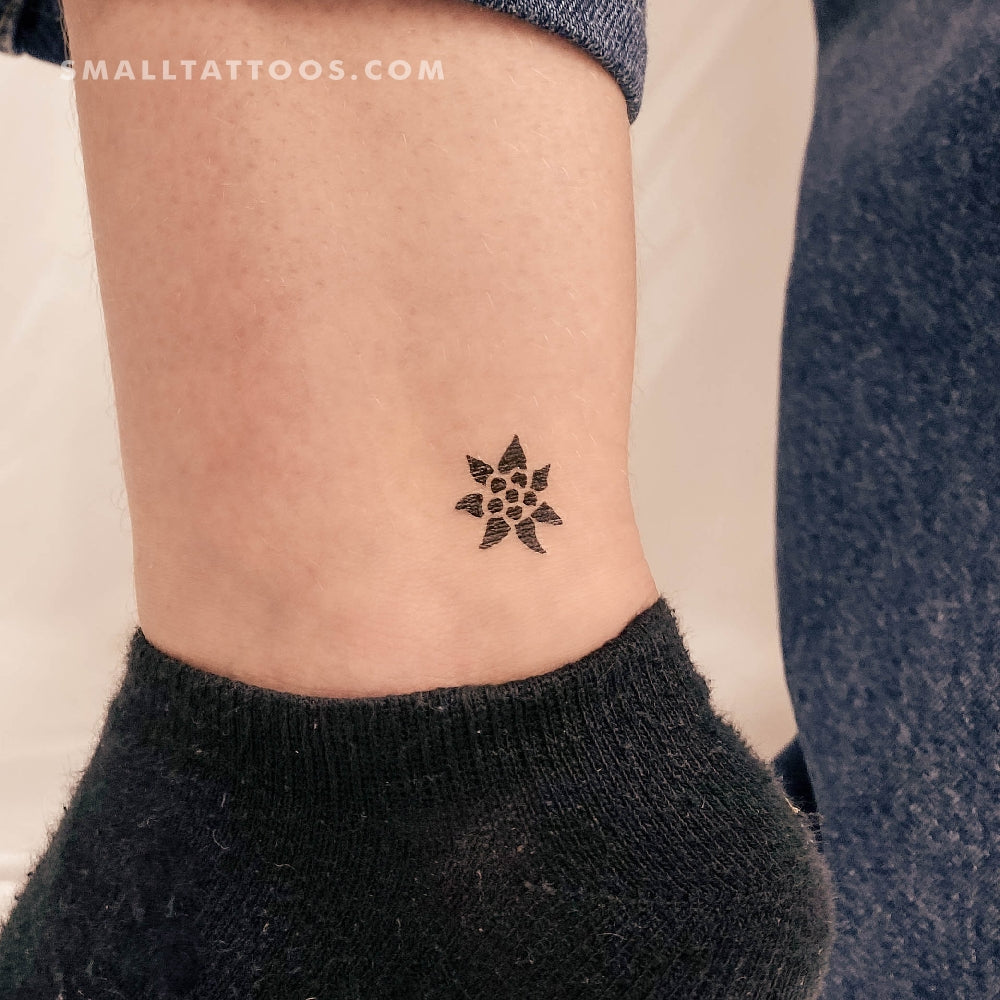 Tatuaje temporal de edelweiss (juego de 3)