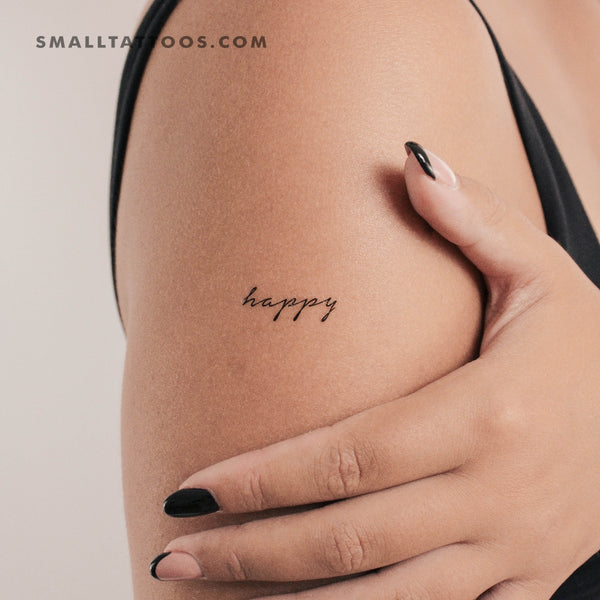 Happy Temporary Tattoo (Set of 3)