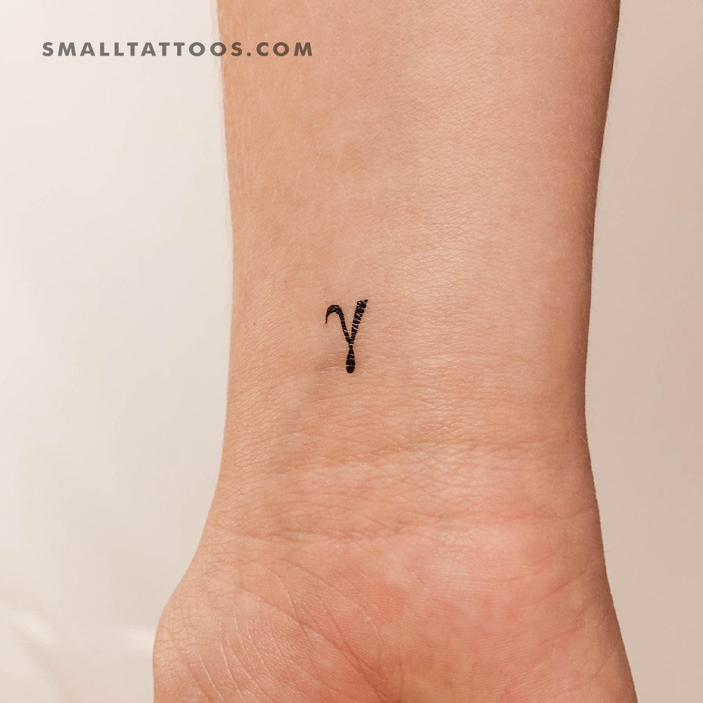 Gamma γ Temporary Tattoo (Set of 3)