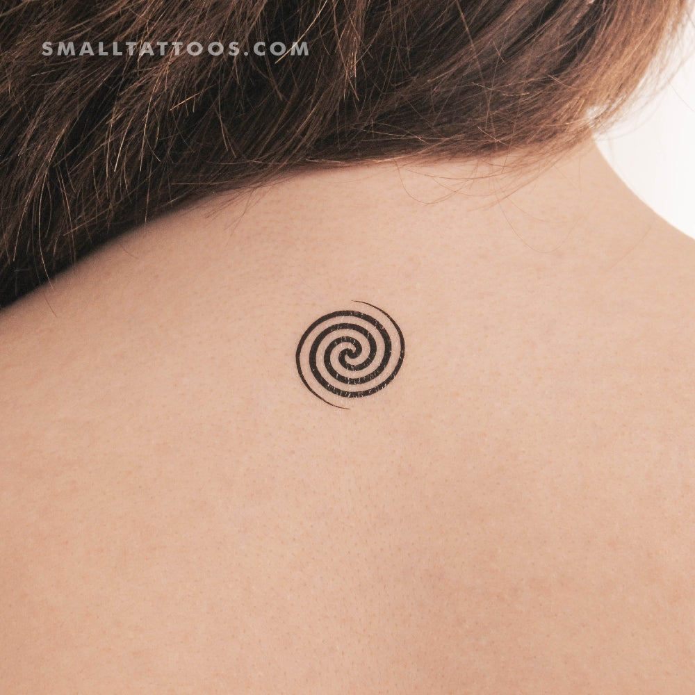 Tatuaje temporal de espiral de Fermat (juego de 3)