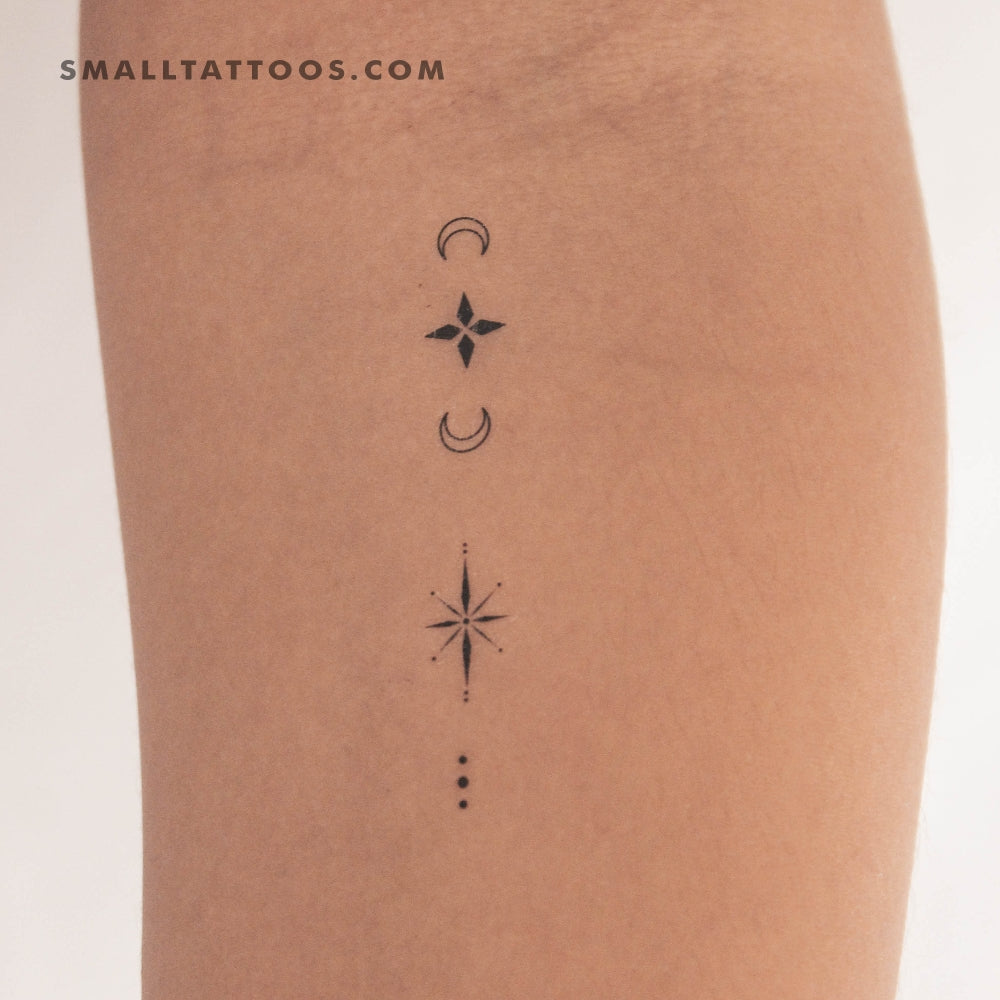 Tatuaje temporal "Composición de dedos 5" (juego de 3)