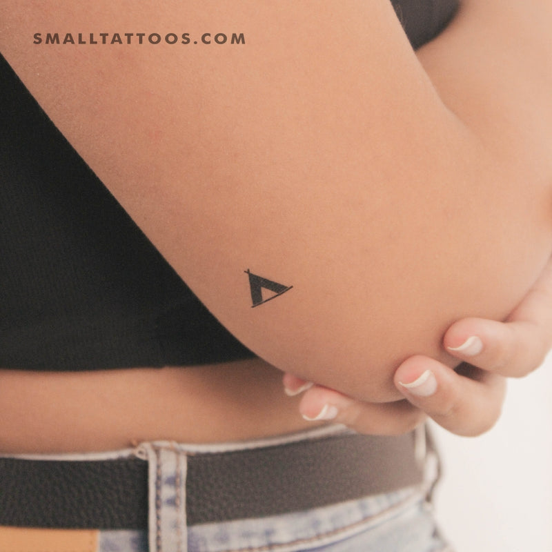 camping tattoo Camping Symbol Temporary Tattoo (Set of 3) – Small Tattoos