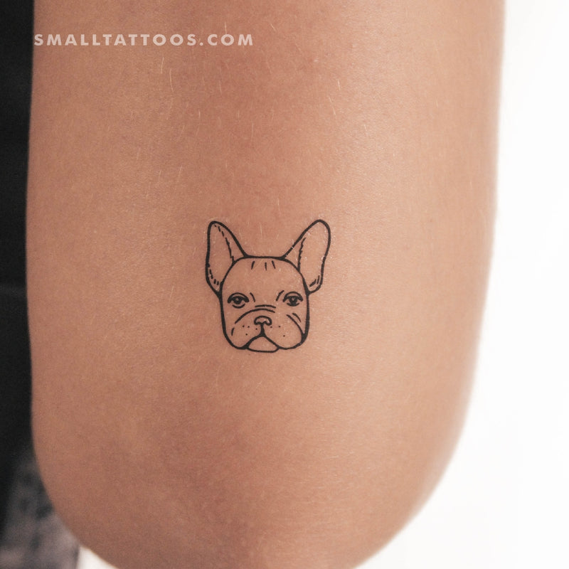 French Bulldog Portrait Temporary Tattoo (Set of 3)