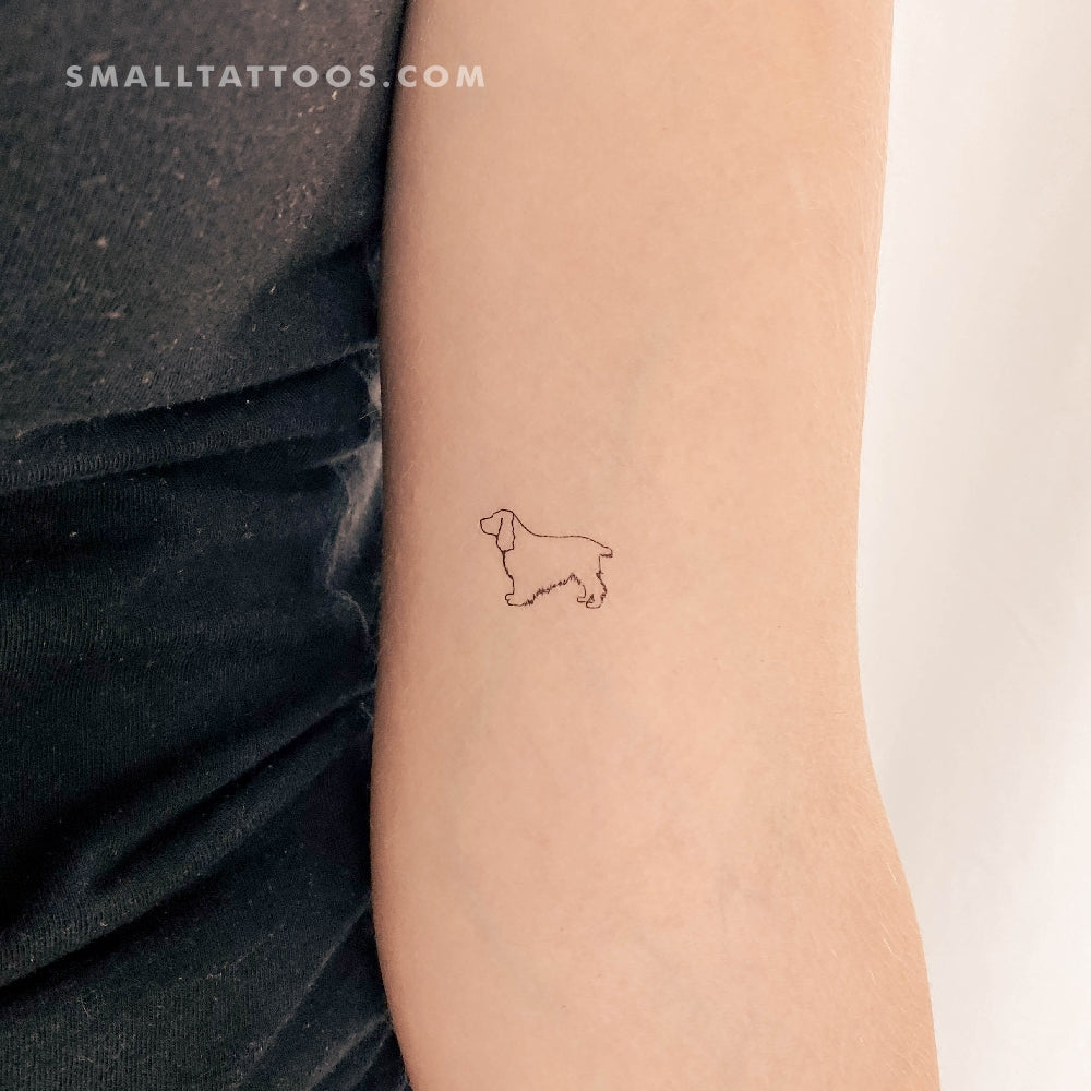 Tatuaje temporal de Cocker Spaniel (juego de 3)