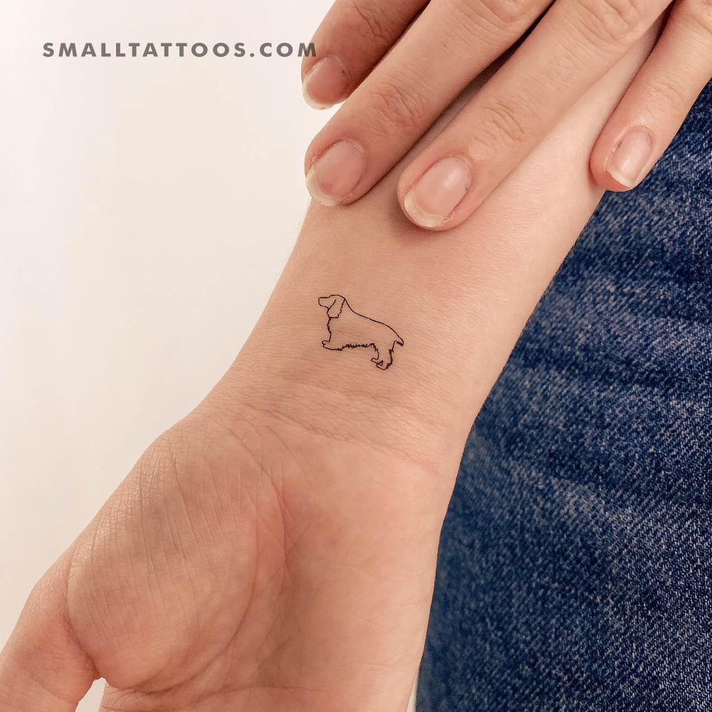 Tatuaje temporal de Cocker Spaniel (juego de 3)