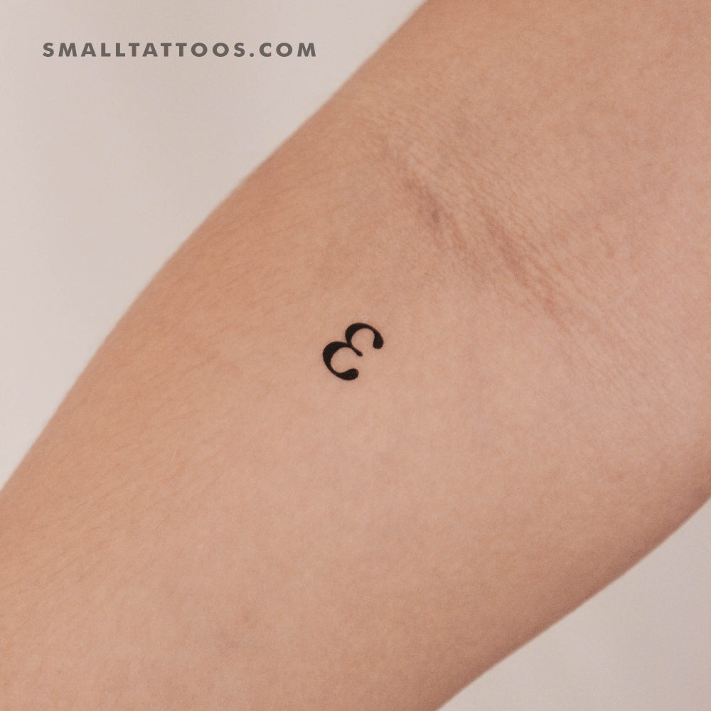Tatuaje temporal de Epsilon ε (juego de 3)