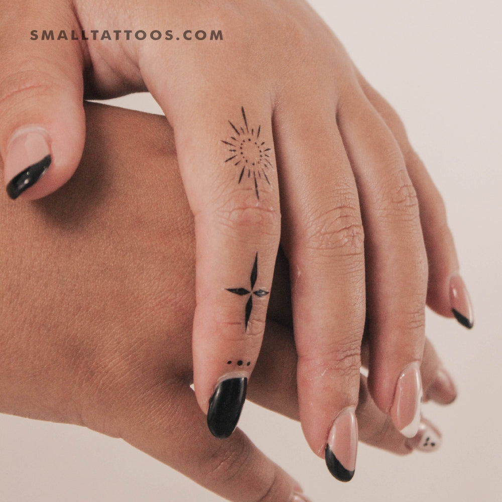 Tatuaje temporal de composición de dedos 6 (juego de 3)
