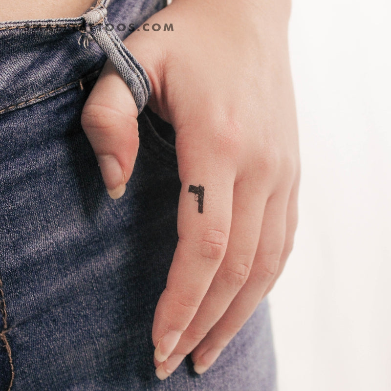 Tiny Gun Temporary Tattoo - Set of 3 – Little Tattoos
