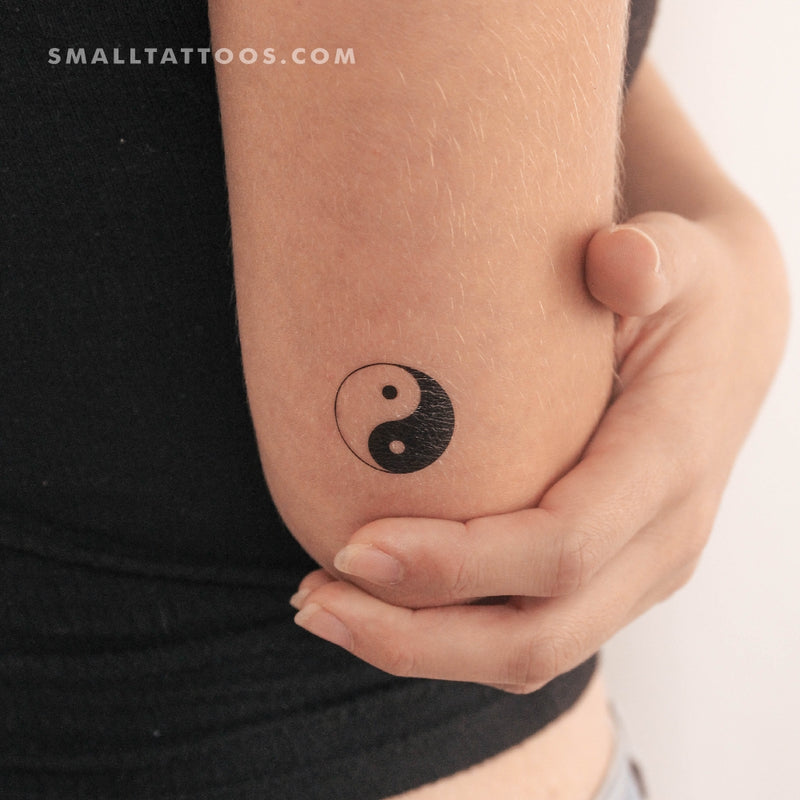 Yin Yang Deconstruction Temporary Tattoo - Set of 3 – Little Tattoos
