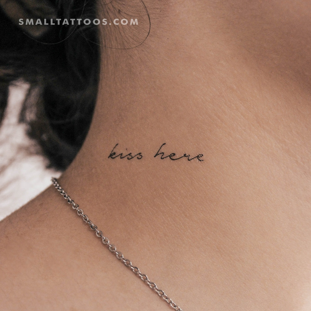 Kiss Here Temporary Tattoo (Set of 3)
