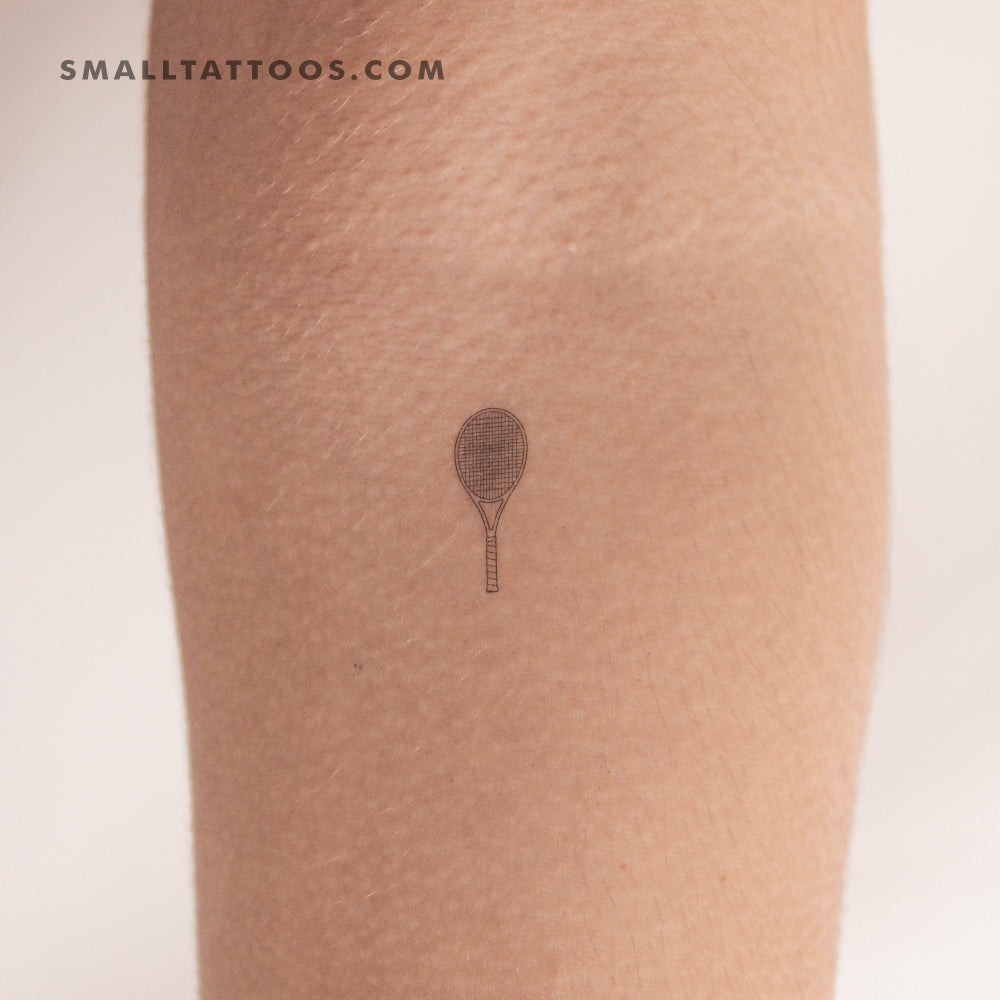 Tennis Raquet Temporary Tattoo - Set of 3