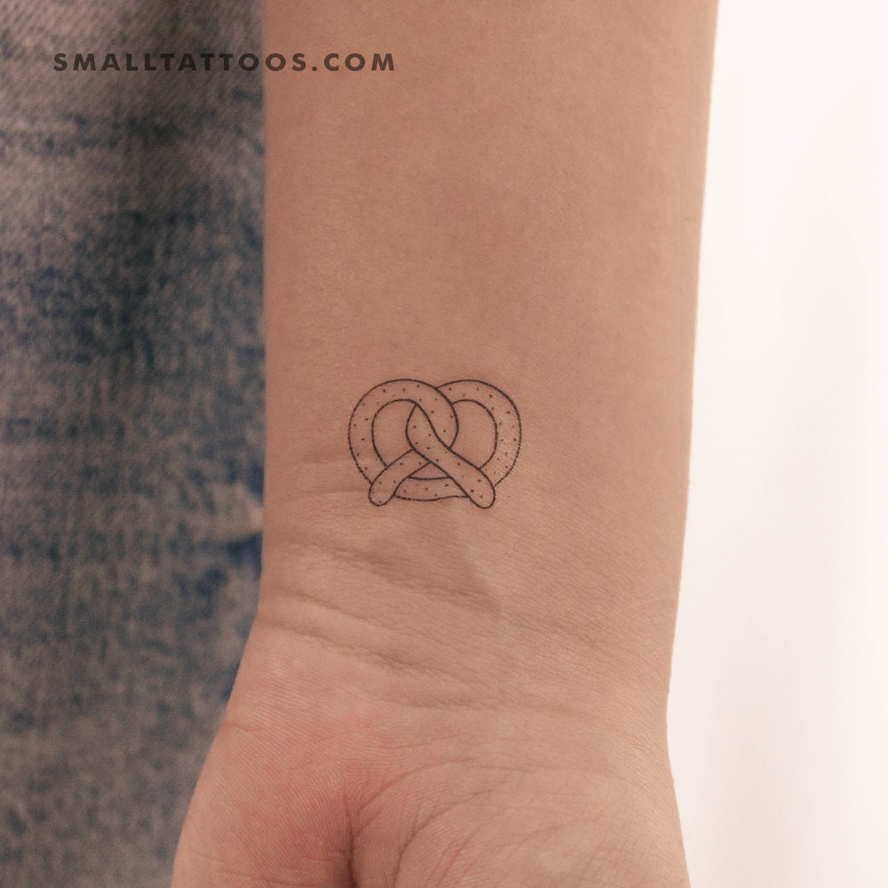 Tatuaje temporal de pretzel - Juego de 3