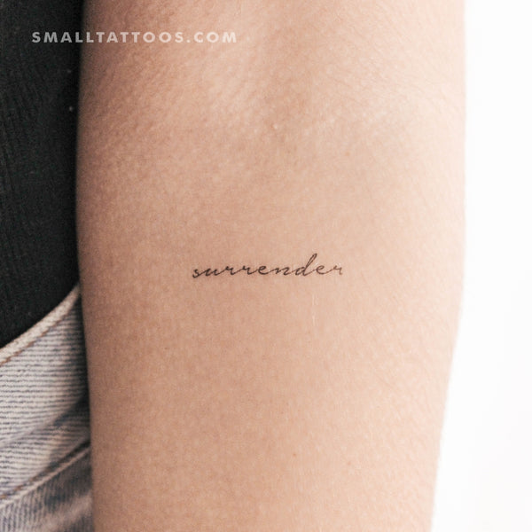 Surrender Temporary Tattoo - Set of 3