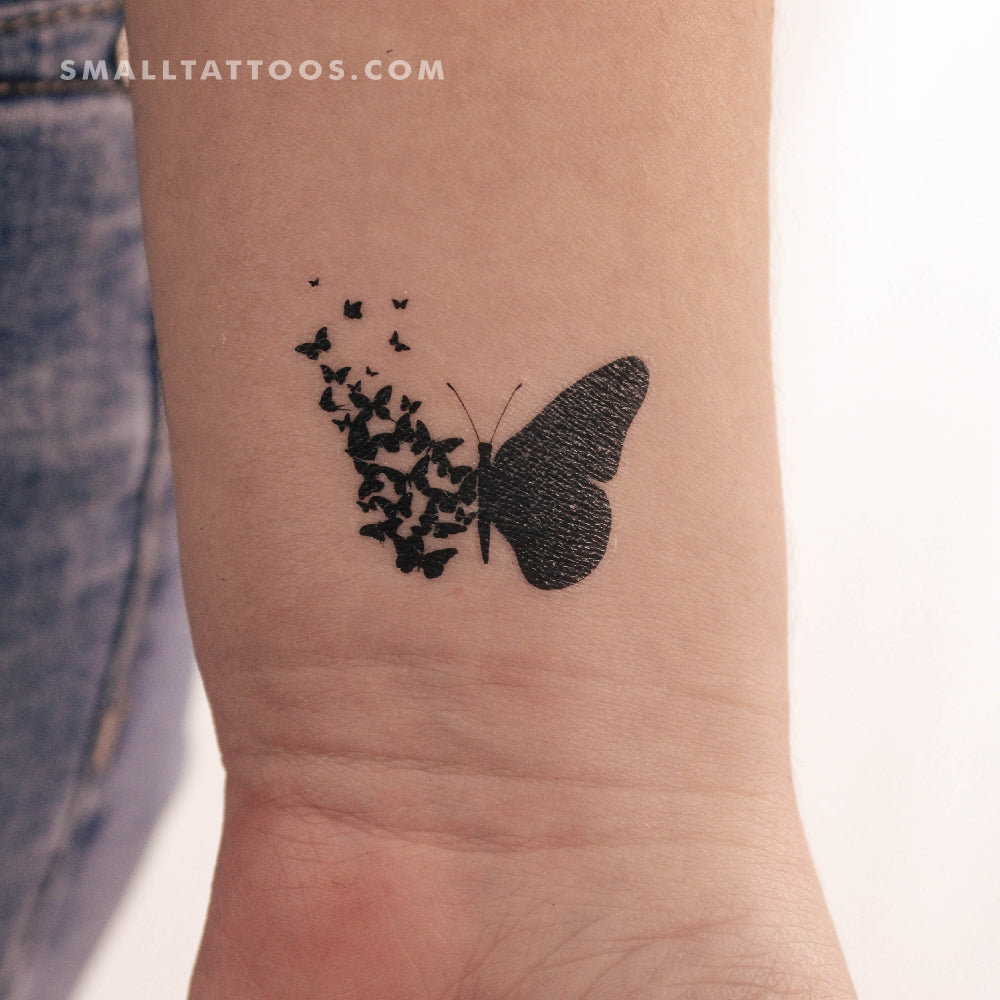 Tatuaje temporal de mariposa de nacimiento (juego de 3)