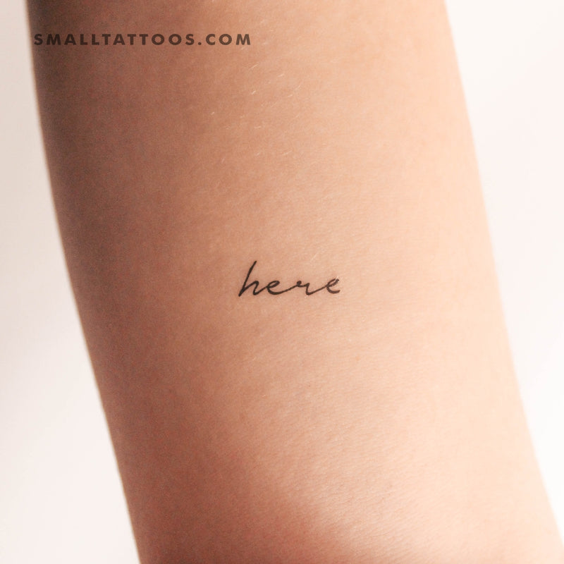 Here Temporary Tattoo (Set of 3)