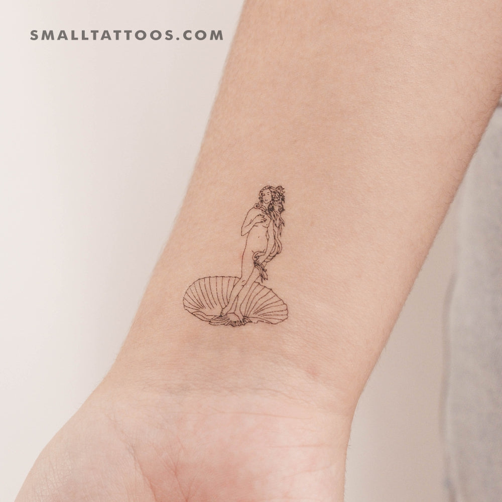 Small Botticelli's Venus Temporary Tattoo (Set of 3)