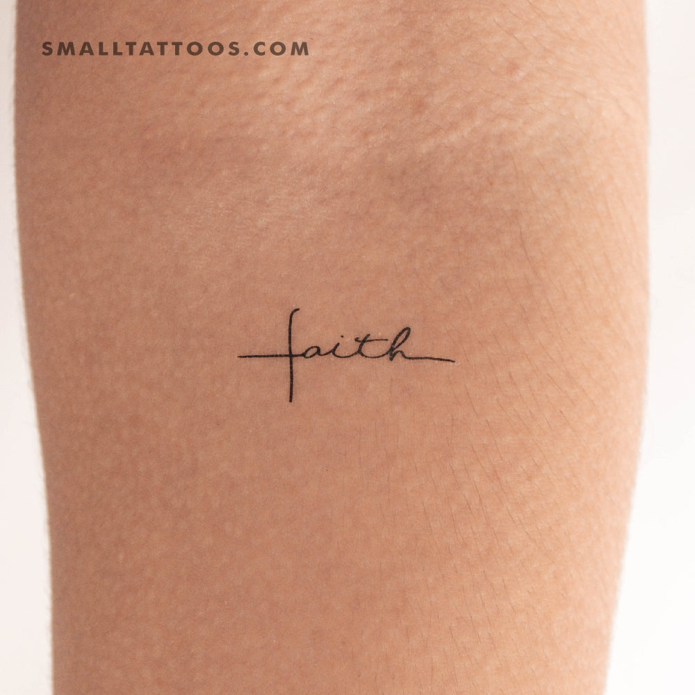 Tatuaje temporal de cruz de fe pequeña (juego de 3)