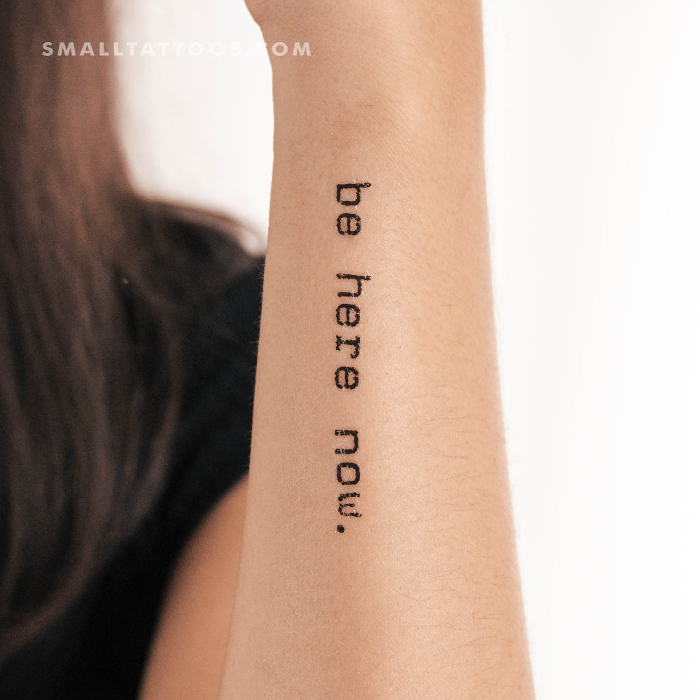 Tatuaje temporal "Be Here Now" (juego de 3)