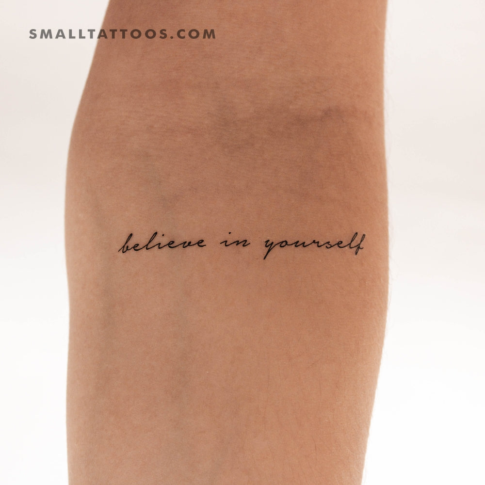 Tatuaje temporal "Cree en ti mismo" (juego de 3)