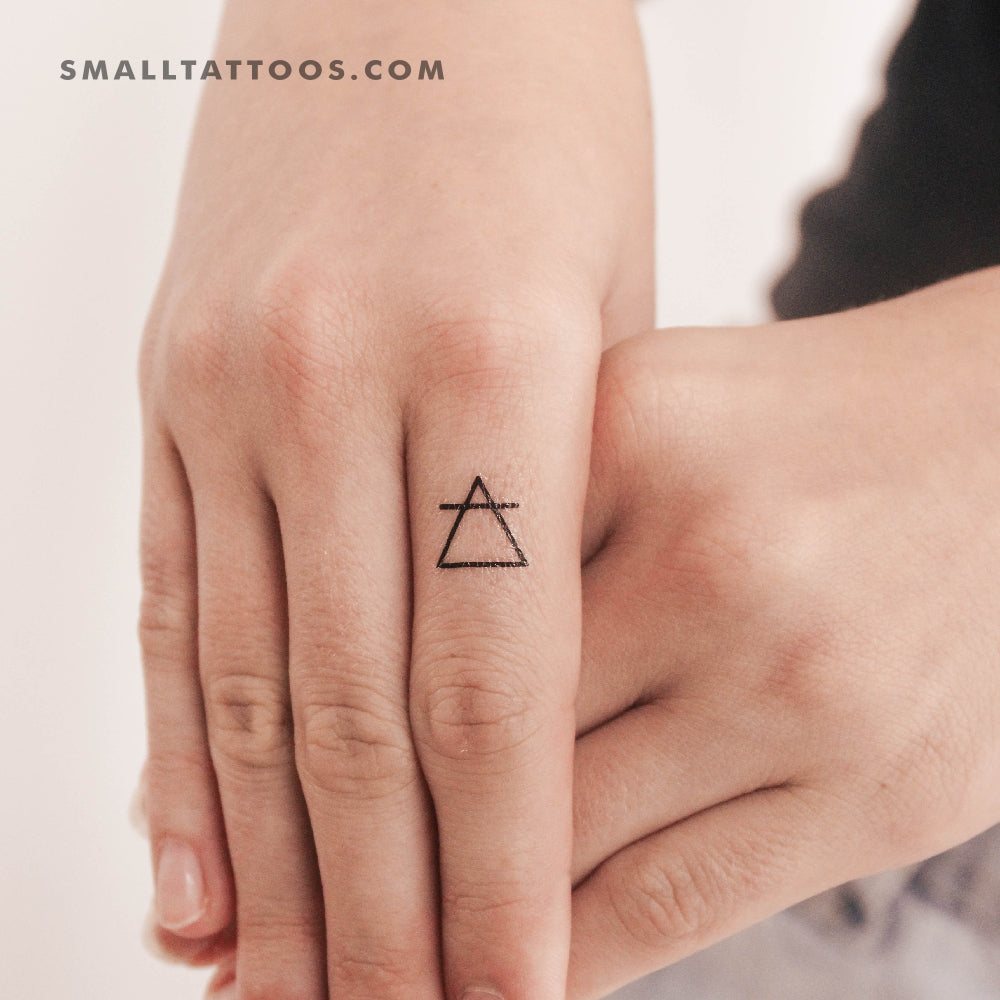 Tatuaje temporal del símbolo de la alquimia del aire (juego de 3)