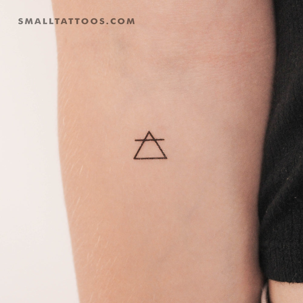 Tatuaje temporal del símbolo de la alquimia del aire (juego de 3)