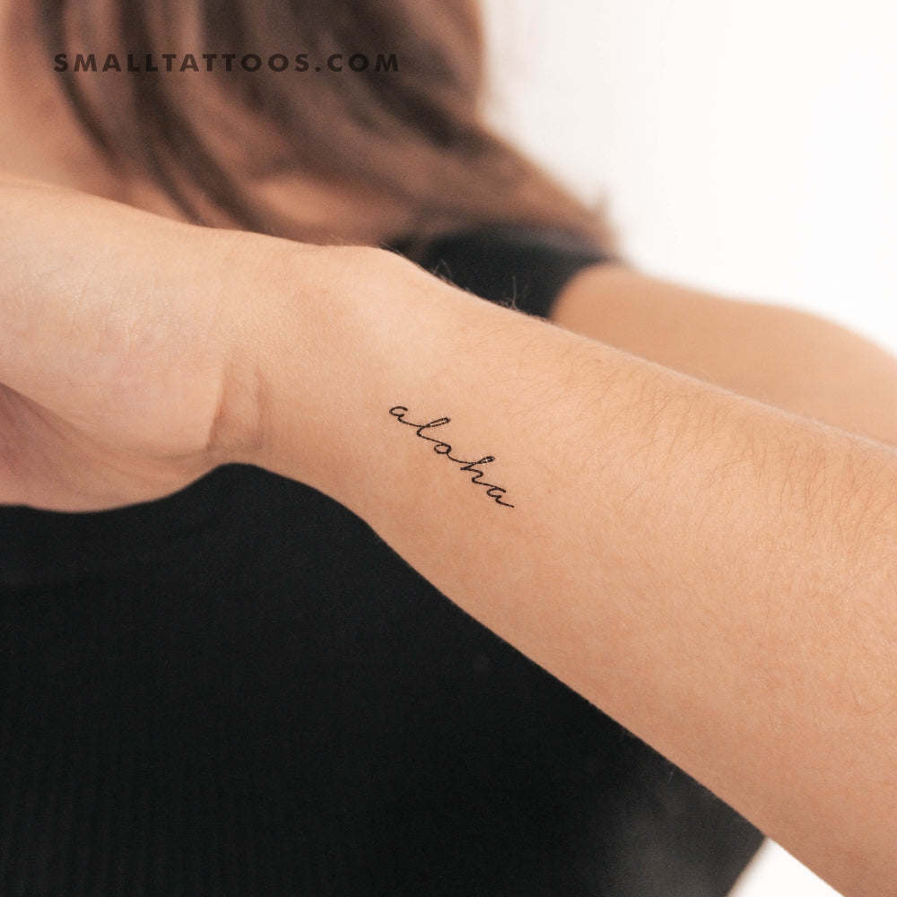 Tatuaje temporal «Aloha» (juego de 3)