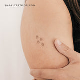 Paw Print Outlines Temporary Tattoo (Set of 3)