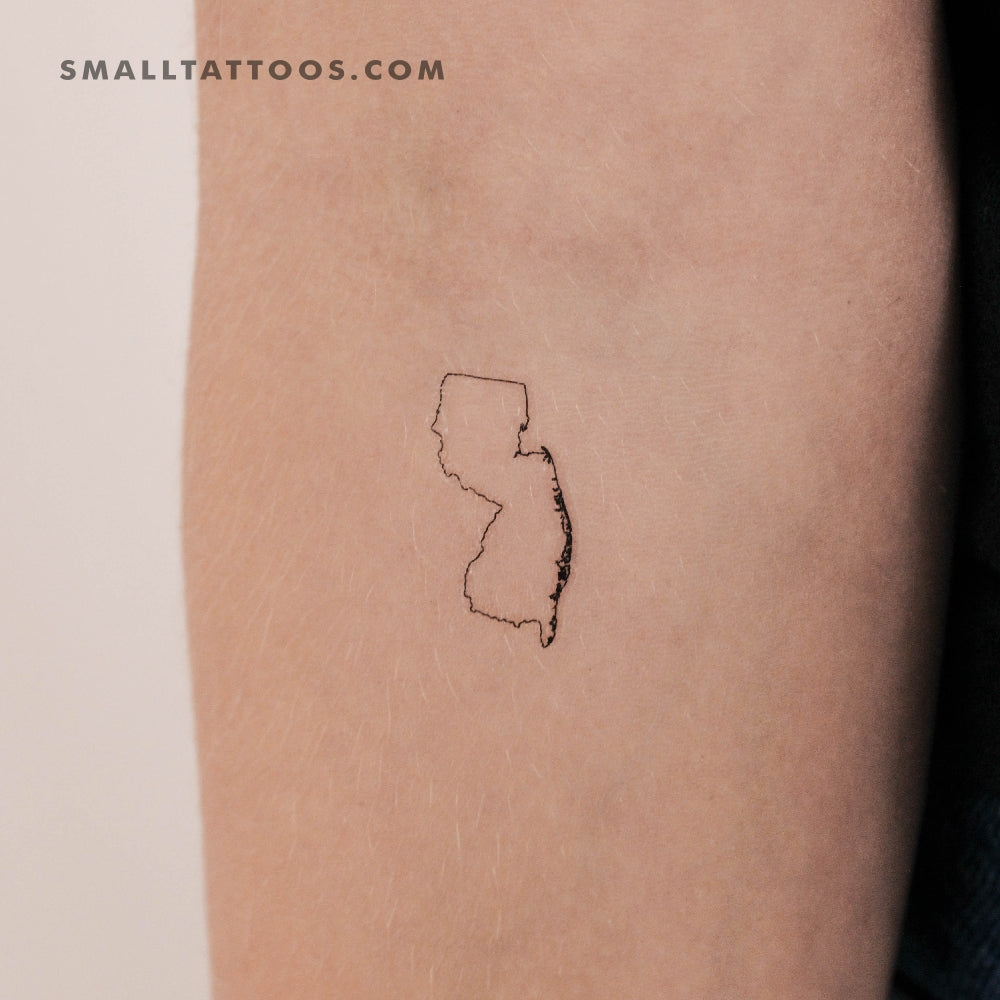 Tatuaje temporal del mapa de Nueva Jersey (juego de 3)