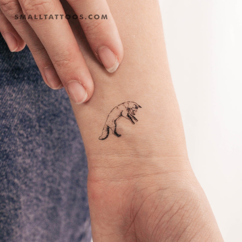 Diving Fox Temporary Tattoo (Set of 3)