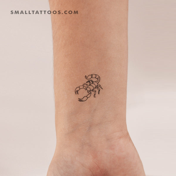 Waterproof Temporary Tattoo Sticker Small Simple Line Scorpion Flash Tatoo  Cute Letter Finger Wrist Fake Tatto For Art Women - AliExpress