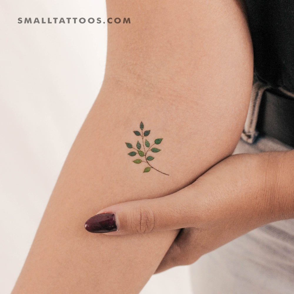 Tatuaje temporal de hojas de Zihee (juego de 3)