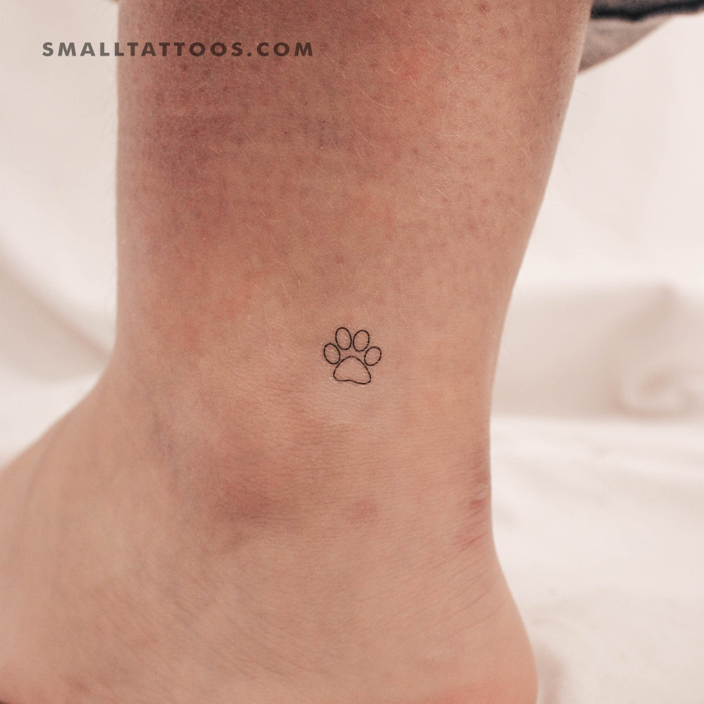 Tatuaje temporal de contorno de patita (juego de 3)